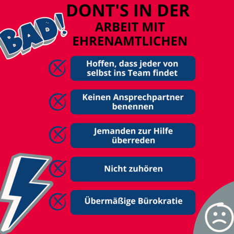 Dont&rsquo;s in der Arbeit mit Ehrenamtlichen